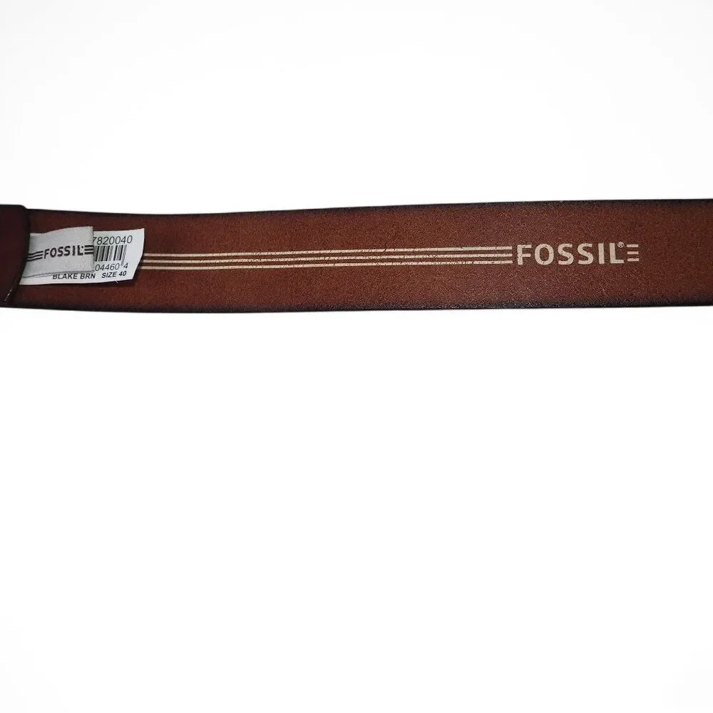 Fossil Blake Full Genuine Leather Belt Brown 102632‎ Men's 40